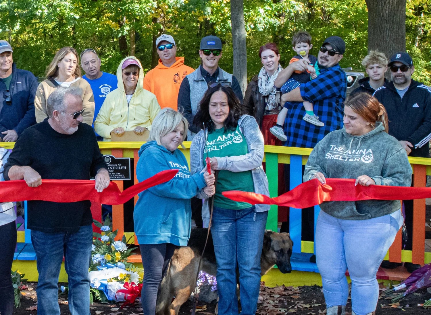 ribbon cutting at rainbow bridge